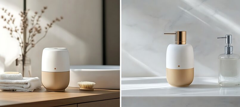 Modern bathroom accessories soap dispenser lotion holder ceramic design for home decor and bathroom essentials