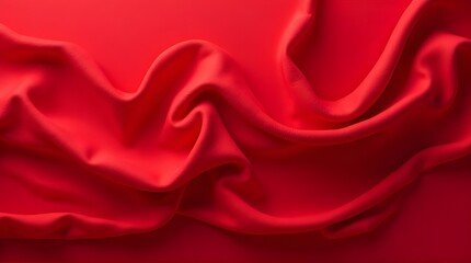 Obraz premium Flowing twisted red cloth background 