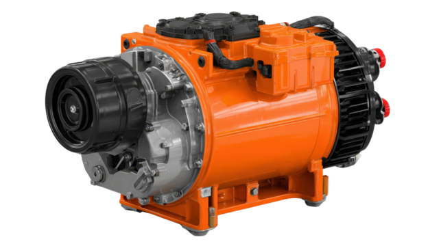 Forklift electric motor background isolated on a Transparent background, PNG file.