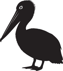 Pelican Solid Vector Silhouette
