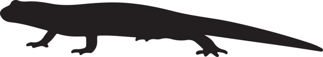 Red-backed Salamander Solid Vector Silhouette