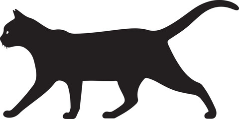 Siamese Cat Solid Vector Silhouette
