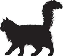 Turkish Angora Solid Vector Silhouette