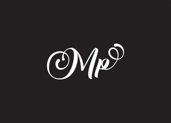 MP Abstract Letters Logo Monogram Design Icon Font