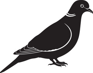 Turtle Dove Solid Vector Silhouette