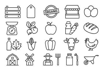 Fototapeta premium Exploring a vibrant farmer's market with fresh organic produce and farm products available for purchase