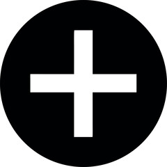 Obraz premium Plus Icon - Simple Line Art Symbol Vector