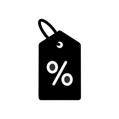 Percent sign isolated on transparent background, Discount tag icon