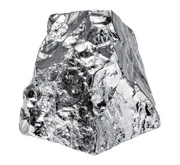 Raw platinum isolated on transparent background