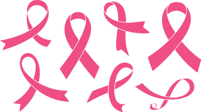 Pink Ribbon Collection Vector Art for breast cancer  Awareness Campaigns and Support Causes