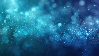 Abstract backdrop of teal and navy blue bokeh