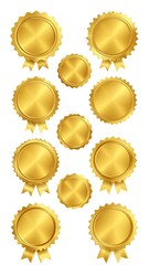 Gold award badges