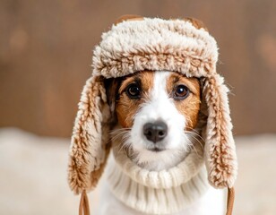 Dog wearing winter hat (1)