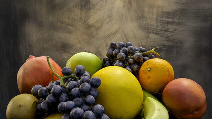 Healthy Fruits Still Life Nutrition 3D Illustration