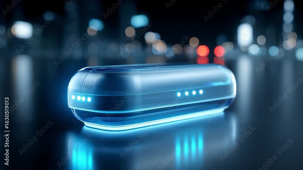 Poster futuristic transparent intelligent device display