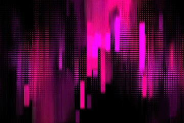 Abstract digital art with vibrant magenta and black lines and textures