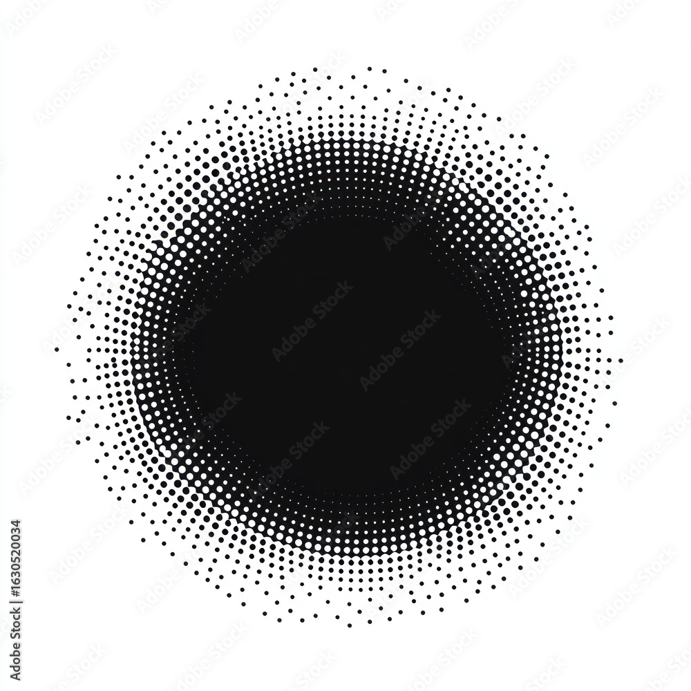 Poster subtle halftone or noise effect background abstract circular.