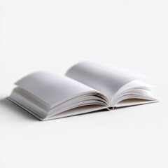 Fototapeta premium A white open book, blank pages, isolated on a pure white background. Reading, knowledge.