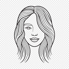 woman model line art icon