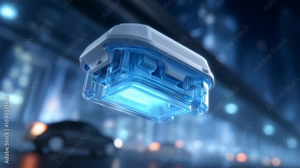 Poster transparent battery box floating display technology