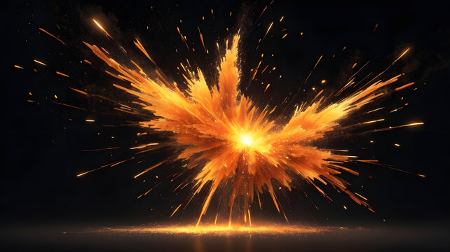 sparkler on black background