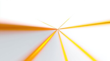 Naklejka premium Three distinct, glowing lines radiating outwards from a central point, isolated on a pure white background. Expansion, outreach.