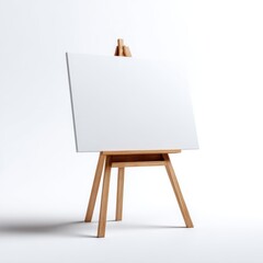 A simple white drawing board empty, isolated on a pure white background. Art, drafting.