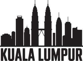Obraz premium Kuala Lumpur Skyline Silhouette