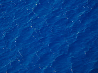 Beautiful blue sea waves on a summer day