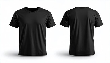 Fototapeta premium Blank black t-shirt mockup (2)