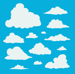 Fluffy Cloud Vector Collection