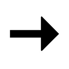 Obraz premium Simple straight right arrow icon for navigation, direction, and next-step actions