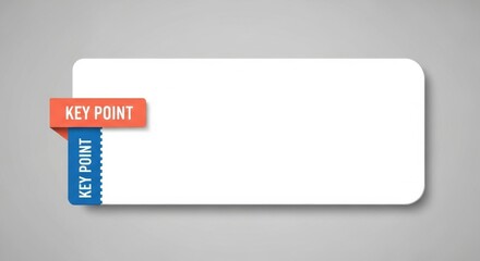 Key point label tag sticker banner for presentation isolated PNG with Transparent Background