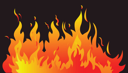 Fire icon vector set Fire flame symbol Flame icon collection 