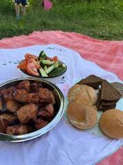 Traditional Ukrainian dish: shashlik