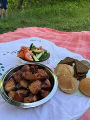 Traditional Ukrainian dish: shashlik