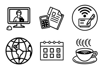 Business and Lifestyle Icons Collection.