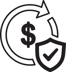 dollar sign on a white background