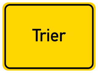 Illustration of a city entrance sign for the city of Trier