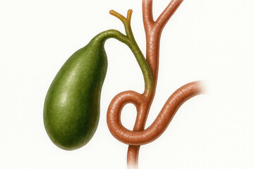 Gallbladder Anatomy Illustration: Bile Duct System, Medical Visualization [Illustration]