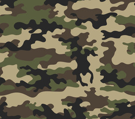 Fototapeta premium Camouflage seamless modern military pattern, vector illustration