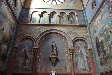 Eglise Notre Dame, de style néogothique, ville d'Oloron Sainte Marie, département des Pyrénées...