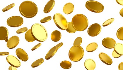 Gold coins falling