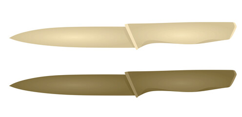 Obraz premium Kitchen knife set. vector illustration 