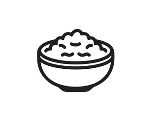 Classic rice pudding icon in clean vector format