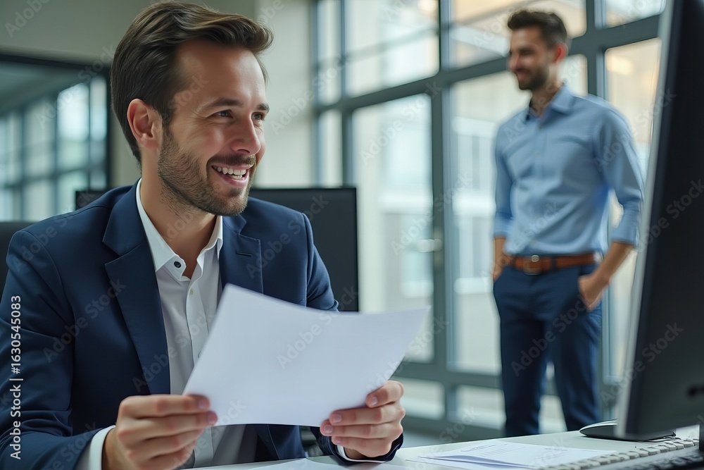 Poster cpa utilizing computer to manage invoices