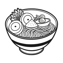 vector illustration of a bowl of food