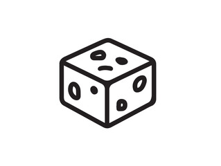 Creamy saag paneer curry in simple vector line