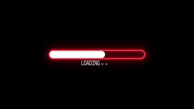 loading icon animation. 4k video on black background