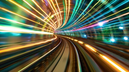 Geometric workflow tunnels visualizing AI powered time optimization and task automation, conceptual layout, 2025 trend